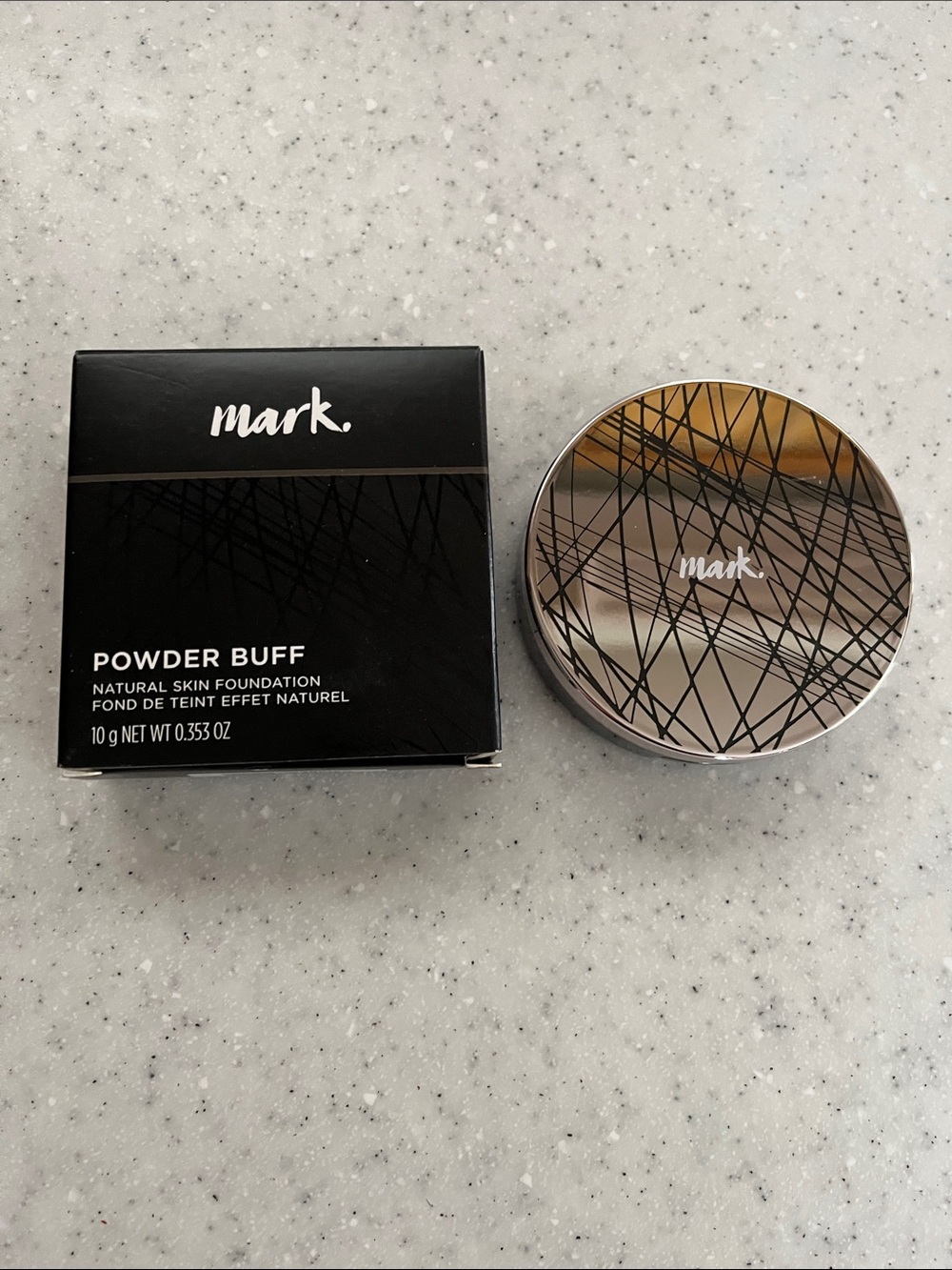 Avon mark Powder Buff Natural Skin Foundation~Light 3/Clair 3~NIB~Pressed Powder